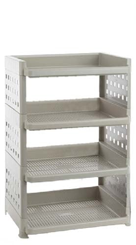 Megabox Utility Rack Large 4 Layer in Light Gray