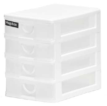 Megabox Small Drawer 4 Layer in White