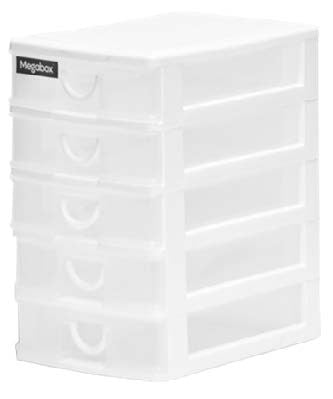 Megabox Small Drawer 5 Layer in White