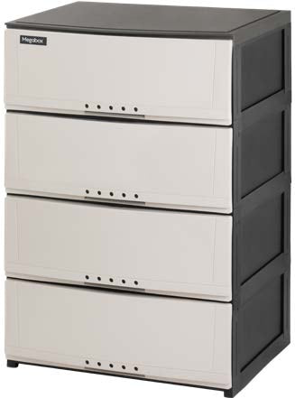 Megabox Modish Drawer 4 Layer in Beige