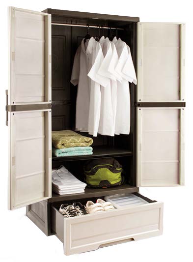 Megabox Wardrobe Cabinet 1-drawer in Beige