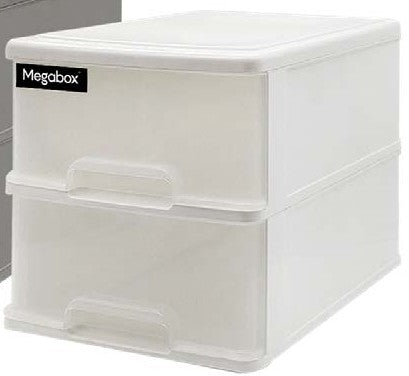 Megabox Drawer 2 Layer in White