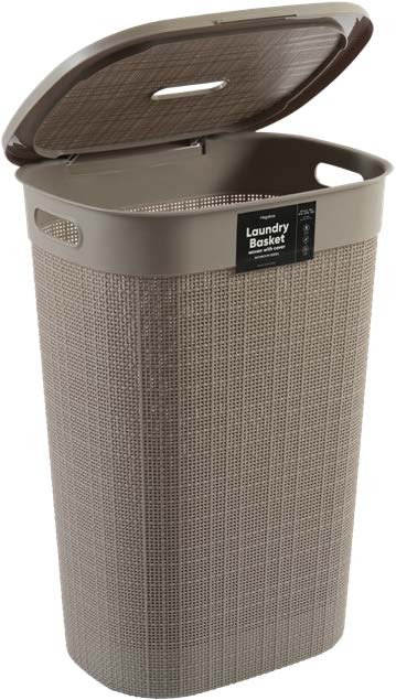 Megabox Laundry Basket Woven with Cover 55L