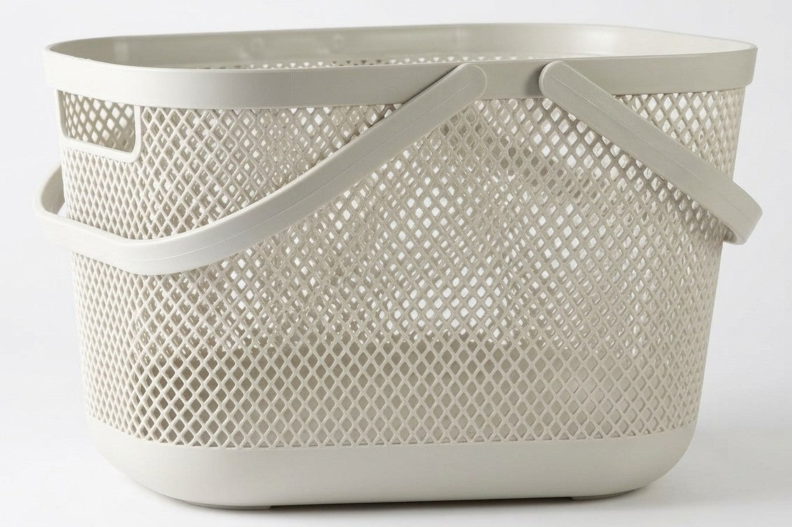 Megabox Spectra Mesh Tray W Handle 6.4L in Off White