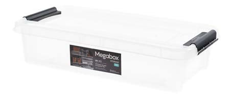 Megabox Mega Storage Box 32L with Wheels in Transparent Clear