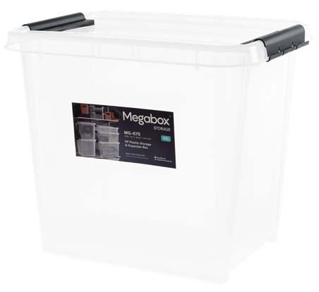 Megabox Mega Storage Box 56L in Transparent Clear