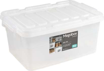Megabox Classic 20L Mega Storage Box in Transparent White