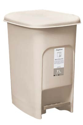 Megabox Neutralist Slim Step Bin 9L in Beige