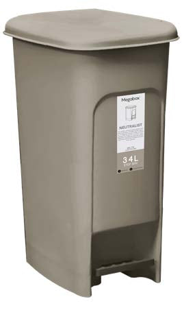 Megabox Neutralist Slim Step Bin 34L in Beige