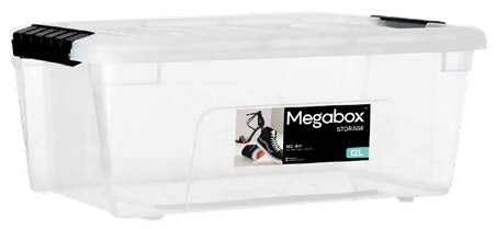 Megabox Mega Shoe Box 12L in Transparent Clear