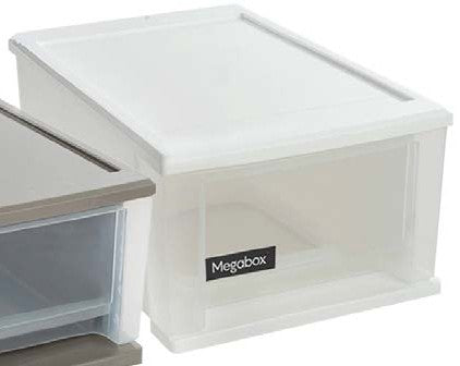 Megabox Slim Single Drawer in White